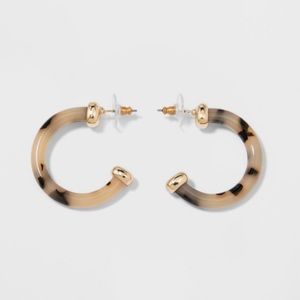 SUGARFIX by BaubleBar Tortoise Hoop Earrings